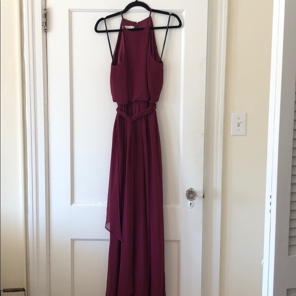 DISCONTINUED! Burgundy Chiffon  Bridesmaid Dress - Picture 1 of 5